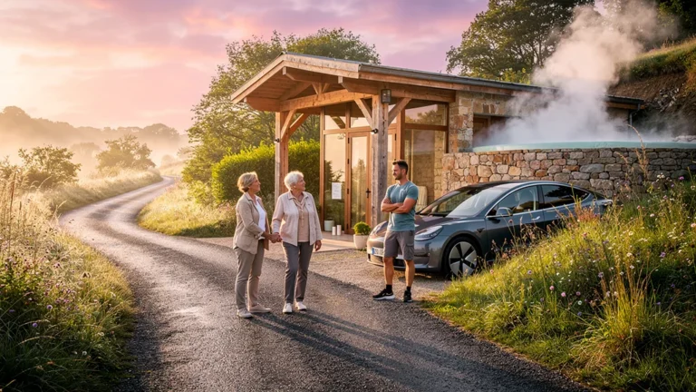 Route des spas en Loire-Atlantique au petit matin, ambiance entre détente et réflexion personnelle