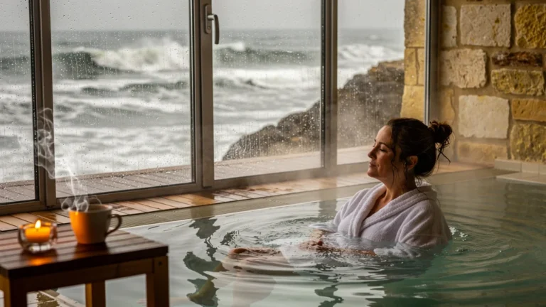 Séjour pluvieux à Pornic dans un spa couvert du littoral, ambiance relaxante et cocooning