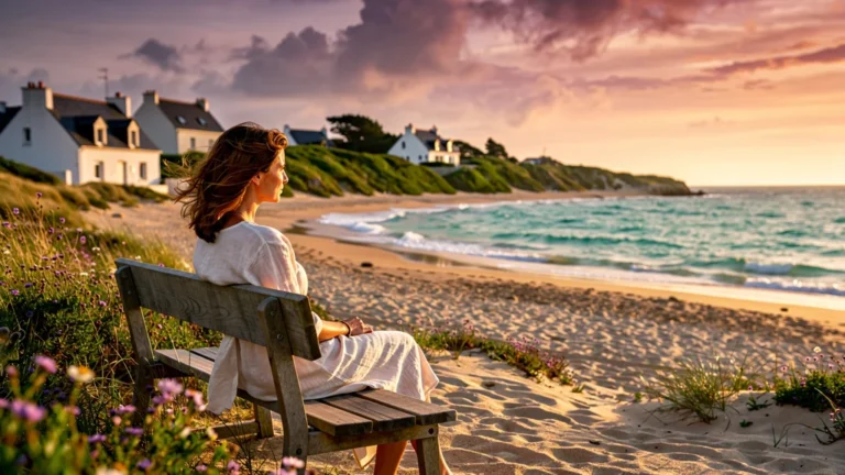 Séjour détente aux Moutiers-en-Retz avec vue apaisante sur plage au coucher de soleil