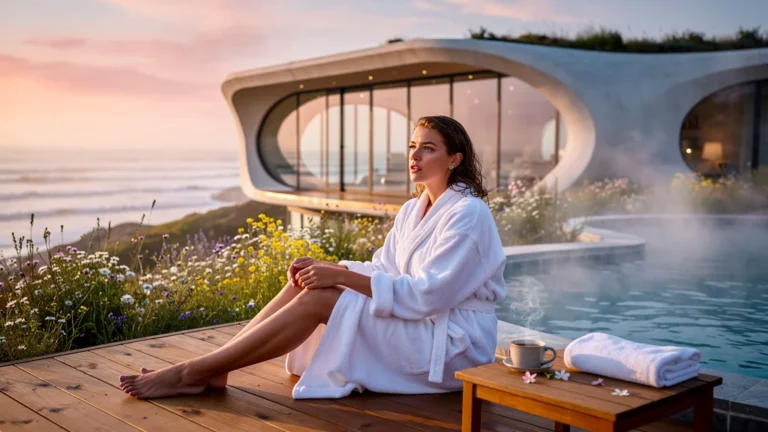 Séjour spa cocon de trois jours à La Bernerie-en-Mer avec vue sur l'océan et ambiance paisible au lever du soleil